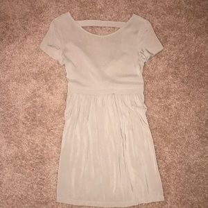 Cream mini baby doll dress